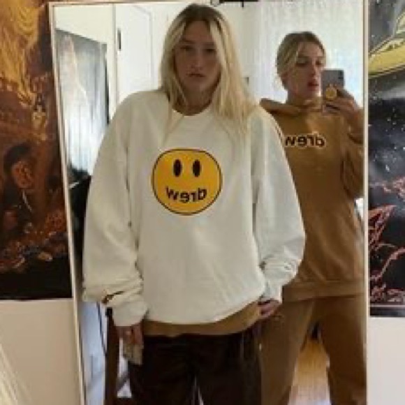 Drew House Mascot Crewneck Off White Pullover Sweatshirt Size XL Unisex NWOT